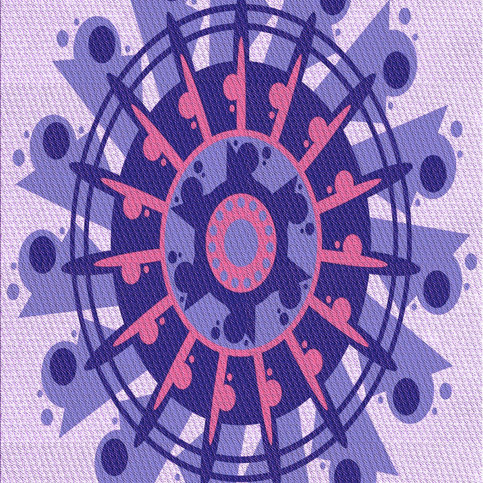 Patterned Mauve Purple Rug, pat1914pur