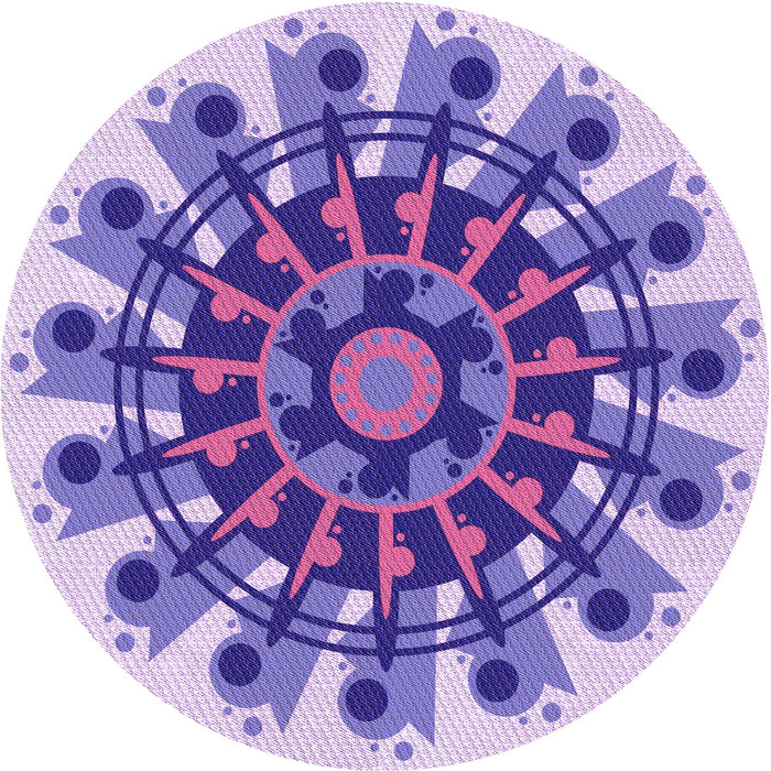 Square Patterned Mauve Purple Rug, pat1914pur