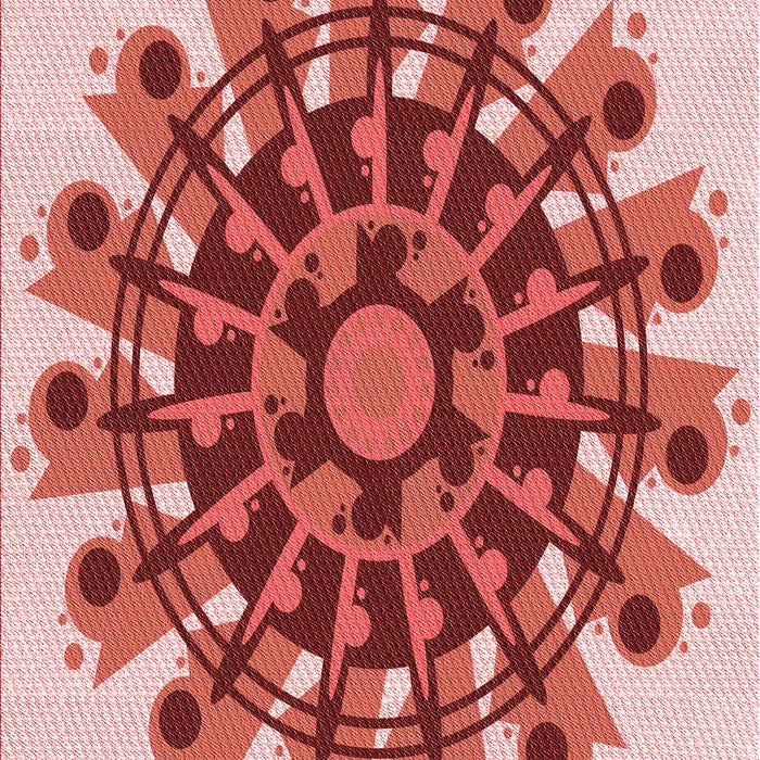 Patterned Pastel Pink Rug, pat1914rd