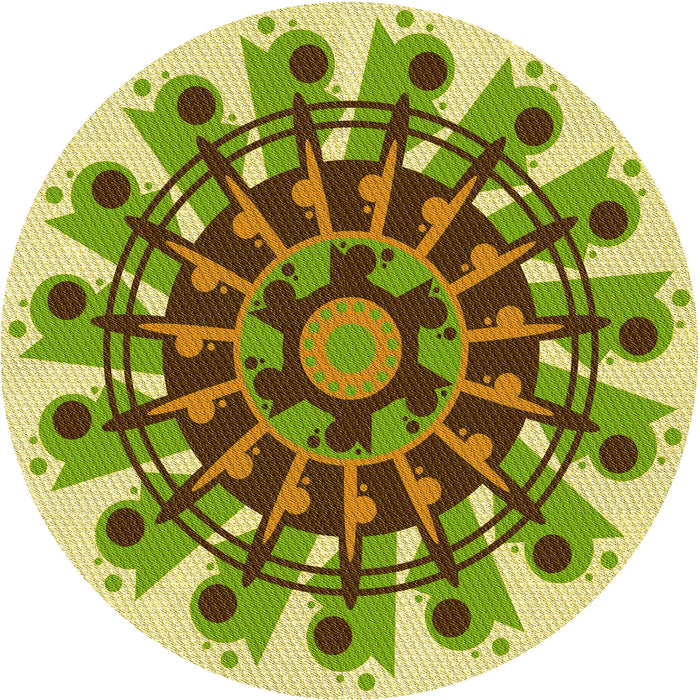 Square Machine Washable Transitional Green Rug in a Living Room, wshpat1914yw