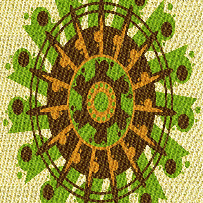 Machine Washable Transitional Green Rug, wshpat1914yw