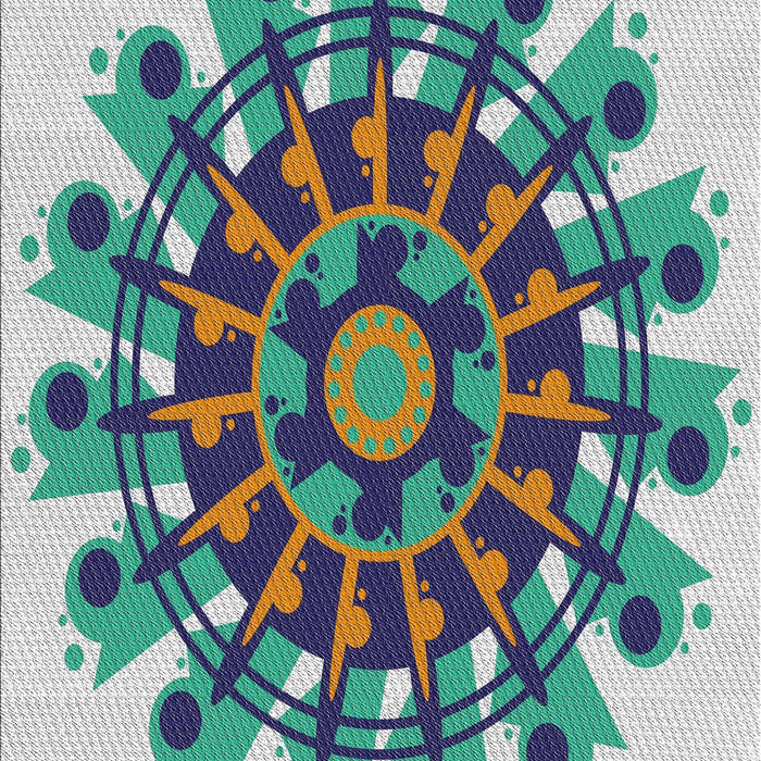 Patterned Purple Novelty Rug, pat1914