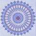 Round Patterned Blue Rug, pat1915blu