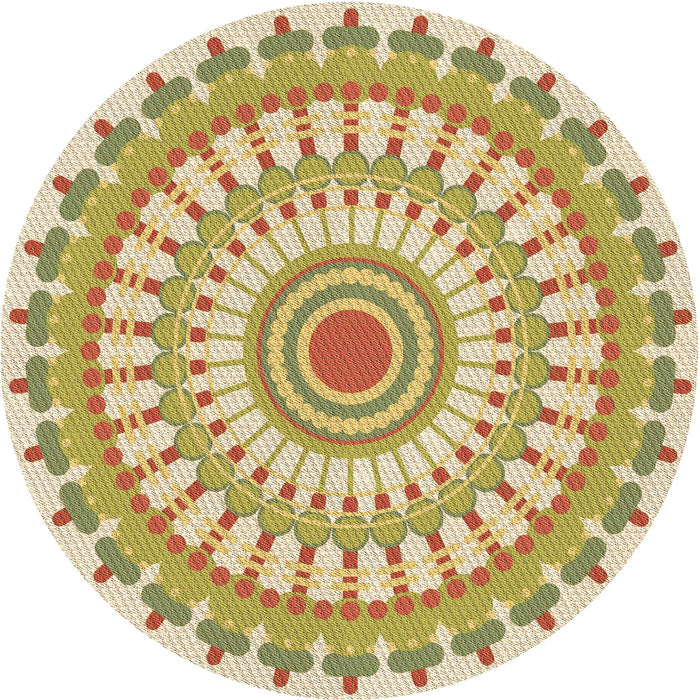 Square Patterned Cinnamon Brown Rug, pat1915brn