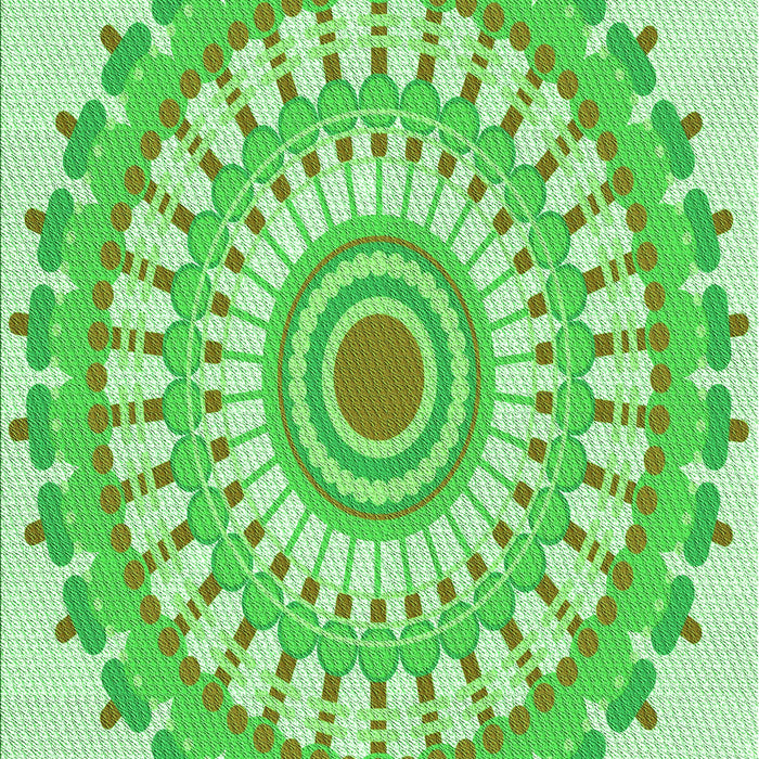 Patterned Green Rug, pat1915grn
