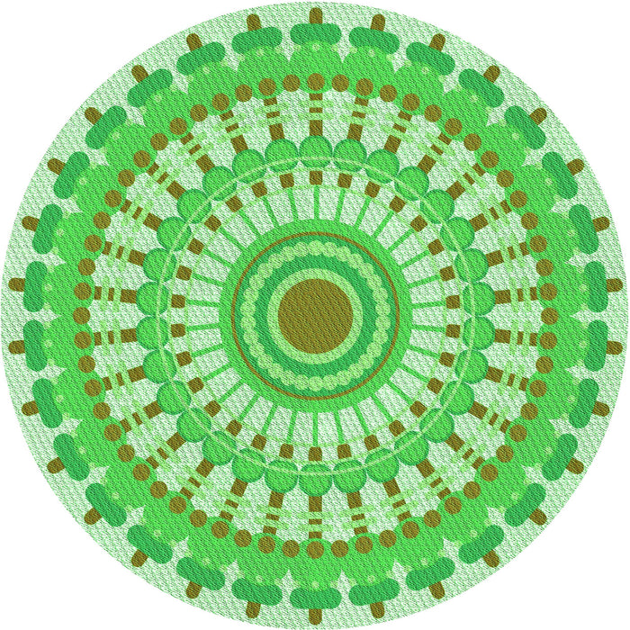 Square Patterned Green Rug, pat1915grn