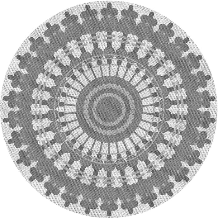 Square Patterned Gray Rug, pat1915gry