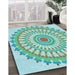 Machine Washable Transitional Seafoam Green Rug in a Family Room, wshpat1915lblu