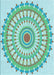 Patterned Seafoam Green Rug, pat1915lblu