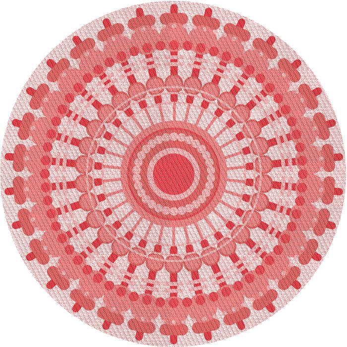 Square Patterned Red Rug, pat1915rd