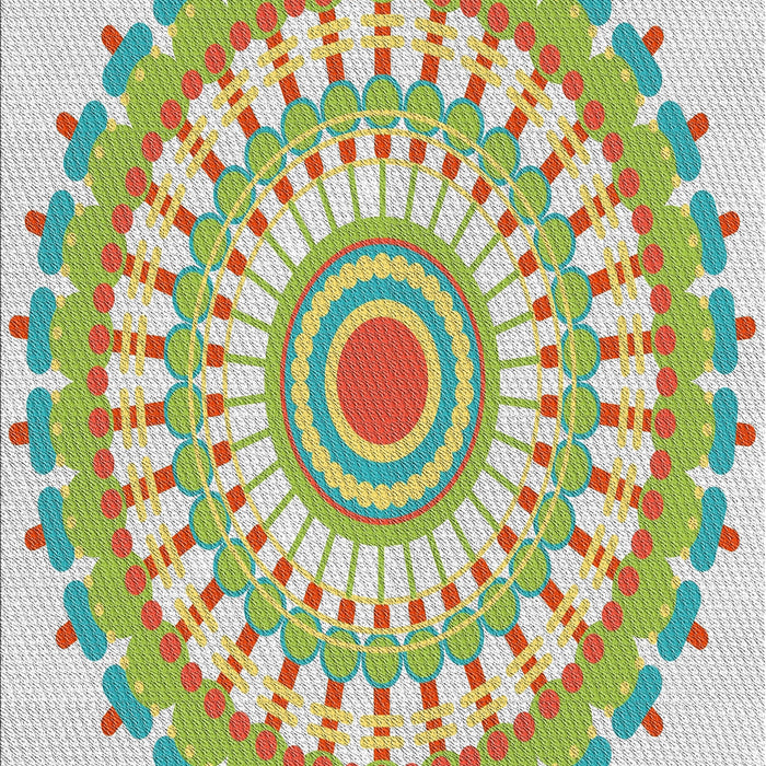 Patterned Khaki Green Novelty Rug, pat1915