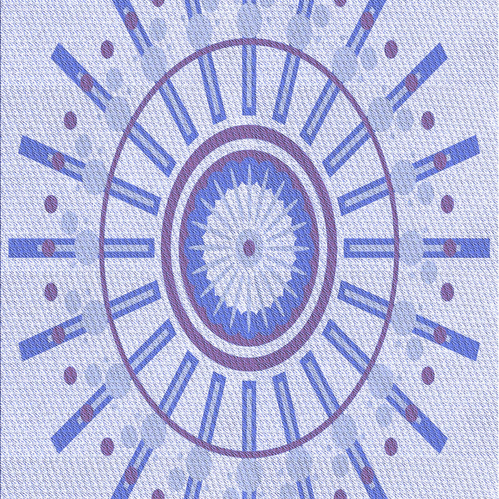 Patterned Lavender Blue Rug, pat1916blu