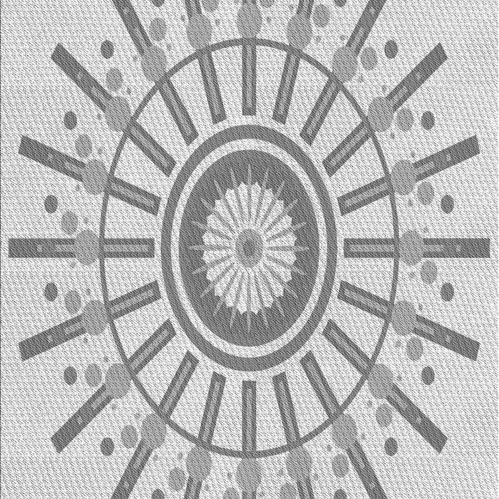 Square Patterned Platinum Gray Rug in a Living Room, pat1916gry