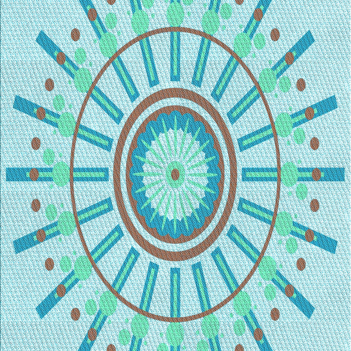 Patterned Blue Rug, pat1916lblu