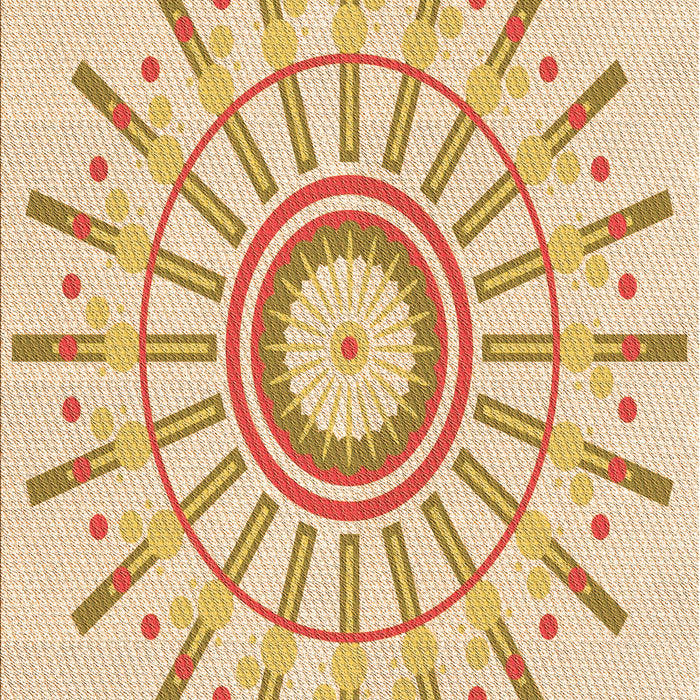 Patterned Golden Blonde Gold Rug, pat1916org