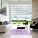 Machine Washable Transitional Purple Rug in a Kitchen, wshpat1916pur