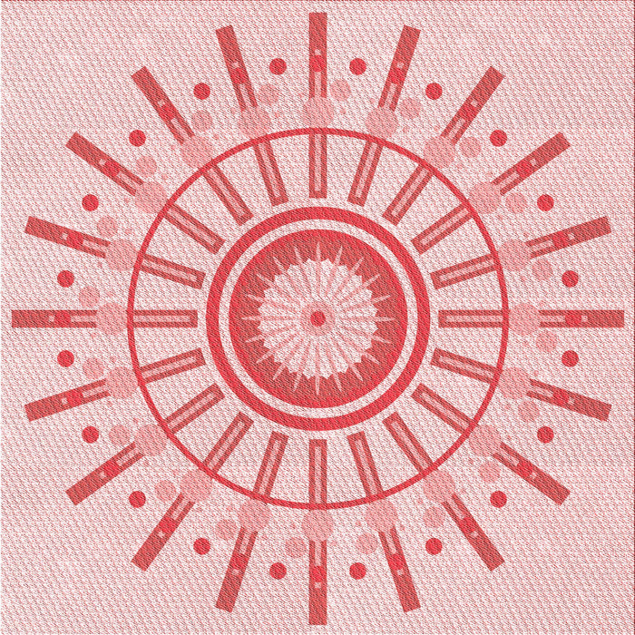 Round Patterned Light Rose Pink Rug, pat1916rd