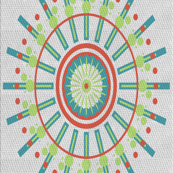 Patterned Light Rose Green Novelty Rug, pat1916