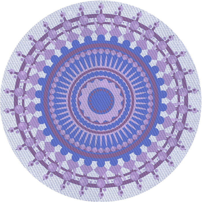 Square Machine Washable Transitional Medium Slate Blue Rug in a Living Room, wshpat1917blu