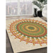 Machine Washable Transitional Brown Gold Rug in a Family Room, wshpat1917brn