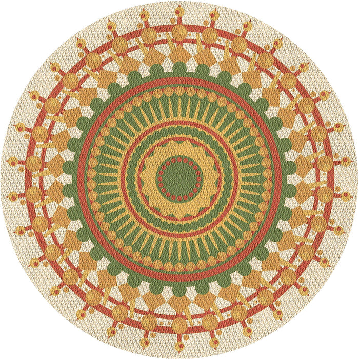 Square Patterned Brown Gold Rug, pat1917brn