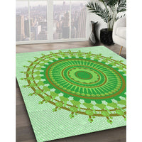 Patterned Jade Green Rug, pat1917grn