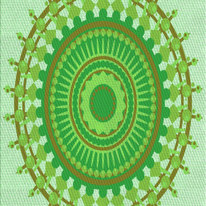 Machine Washable Transitional Jade Green Rug, wshpat1917grn