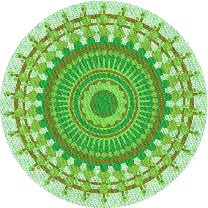 Square Machine Washable Transitional Jade Green Rug in a Living Room, wshpat1917grn