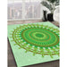 Patterned Jade Green Rug in Family Room, pat1917grn