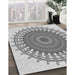 Patterned Silver Gray Rug in Family Room, pat1917gry