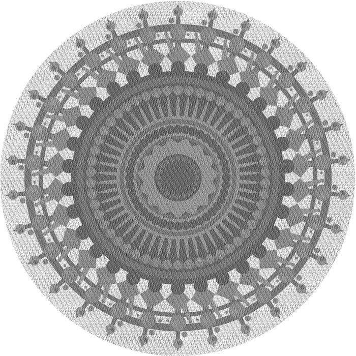 Square Patterned Silver Gray Rug, pat1917gry