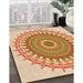 Patterned Orange Rug in Family Room, pat1917org