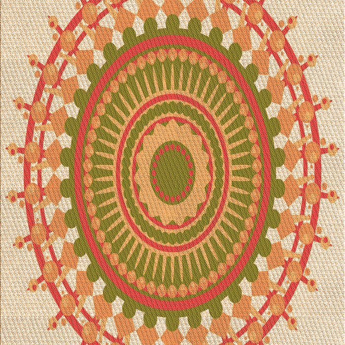 Patterned Orange Rug, pat1917org