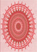 Patterned Deep Rose Pink Rug, pat1917rd