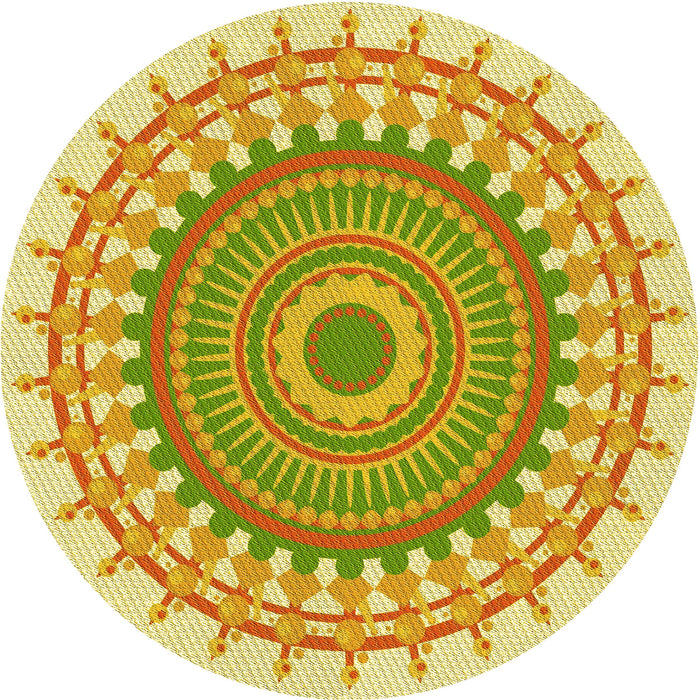 Square Patterned Dark Golden Brown Rug, pat1917yw