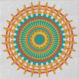 Square Patterned Light Jade Green Novelty Rug, pat1917