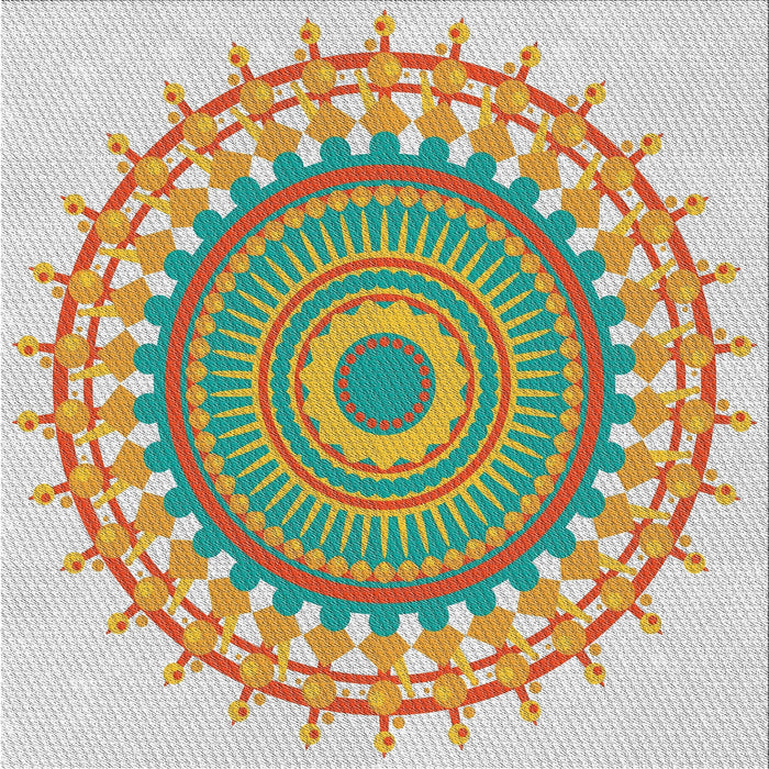 Square Patterned Light Jade Green Novelty Rug, pat1917