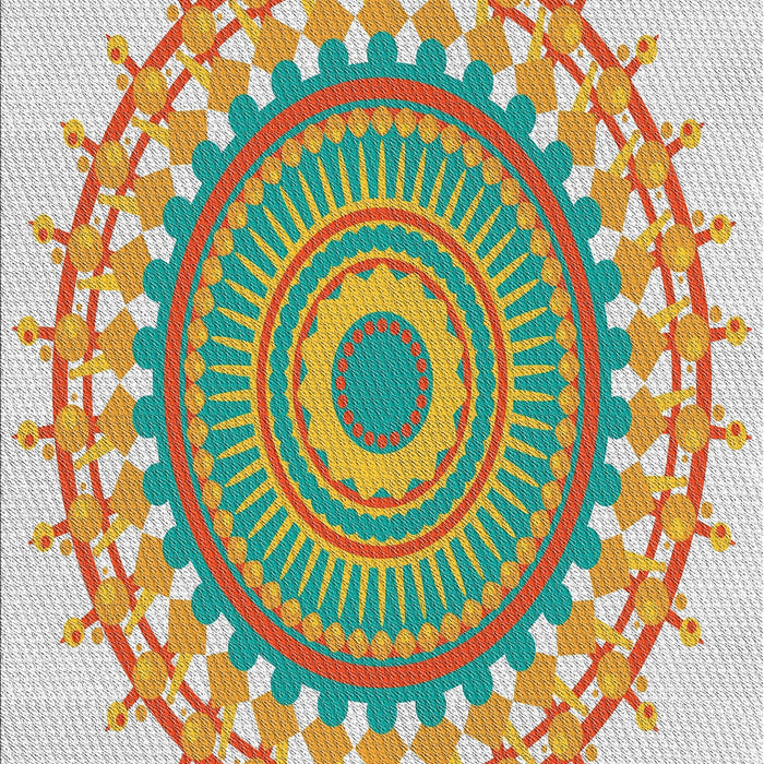 Patterned Light Jade Green Novelty Rug, pat1917