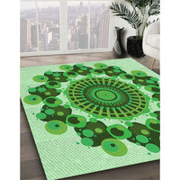 Patterned Forest Green Rug, pat1918grn