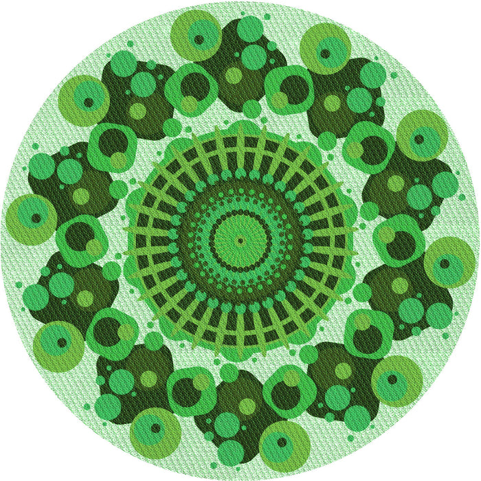 Square Machine Washable Transitional Forest Green Rug in a Living Room, wshpat1918grn