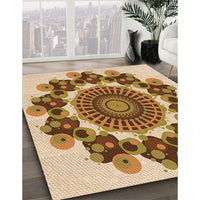 Patterned Mahogany Brown Rug, pat1918org