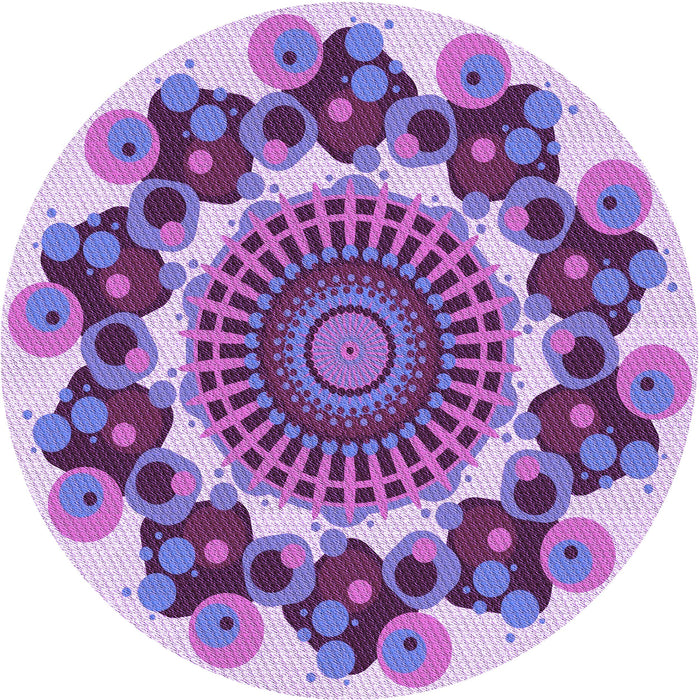 Square Machine Washable Transitional Dark Orchid Purple Rug in a Living Room, wshpat1918pur