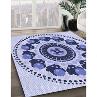 Patterned Blue Rug, pat1919blu