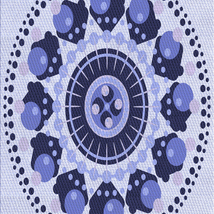 Patterned Blue Rug, pat1919blu