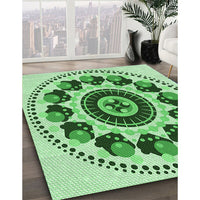 Patterned Green Rug, pat1919grn