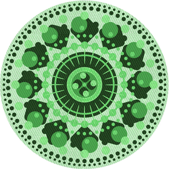 Square Machine Washable Transitional Green Rug in a Living Room, wshpat1919grn