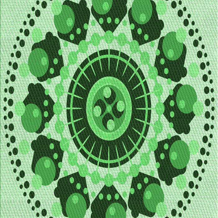 Patterned Green Rug, pat1919grn