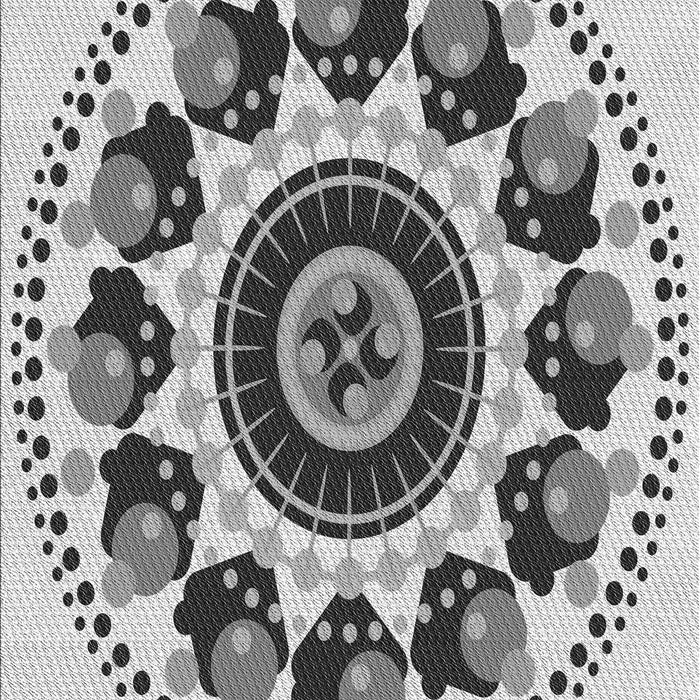 Machine Washable Transitional Ash Gray Rug, wshpat1919gry