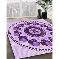 Patterned Blossom Pink Rug, pat1919pur