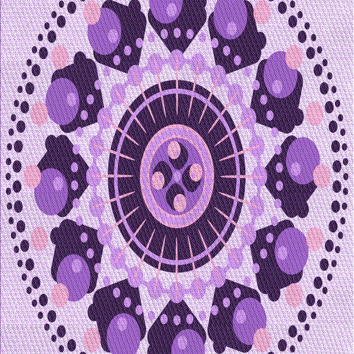 Patterned Blossom Pink Rug, pat1919pur